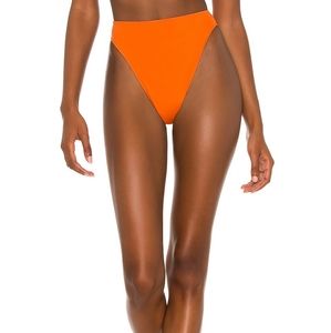 Oseree Eco Basic 90s Bikini Bottom in Orange